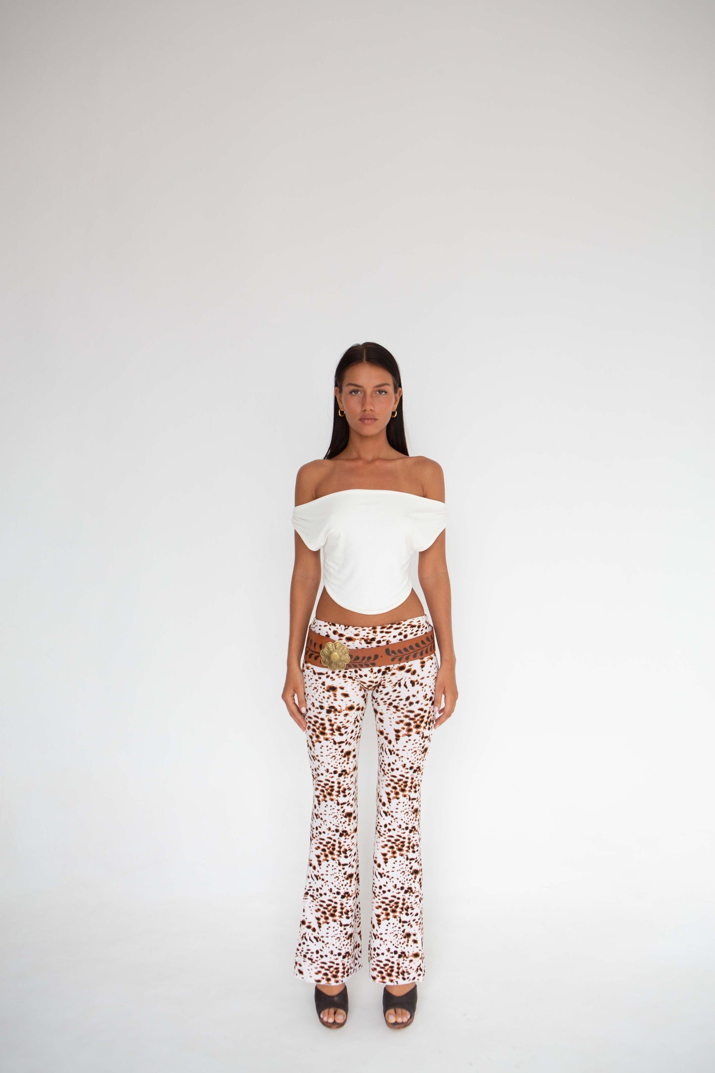 Elidy Printed Low Rise Pants
